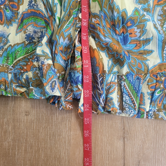 House of Harlow 1960 Boho Floral Blue Ivory Dress Size Small - Picture 11 of 11